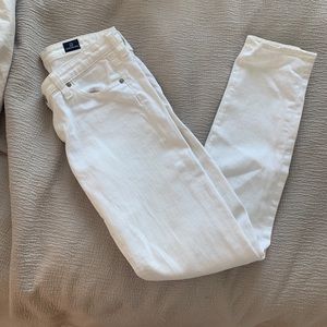 AG cigarette leg white jeans